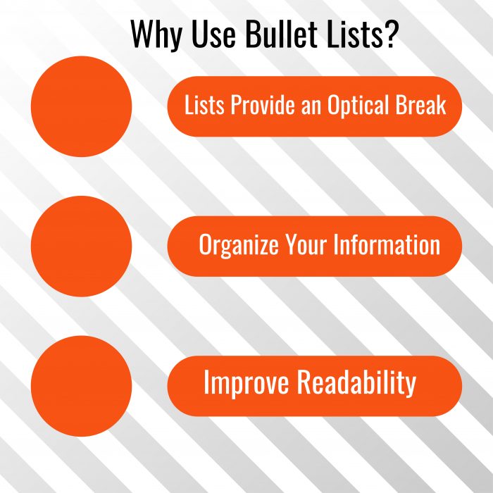 Bullet Points in Content