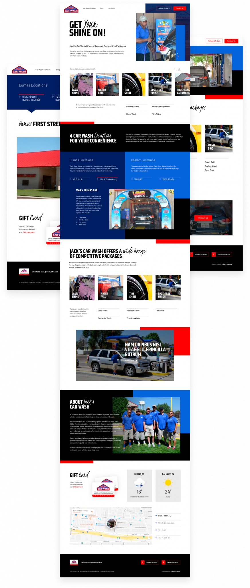 Dallas SEO Dogs  Design & Development Jack's Car Wash, TX Panhandle