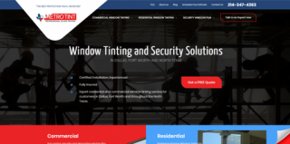 Web Design & Development for Metro Tint Texas