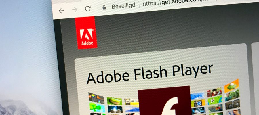 Website of Adobe Flash Player.