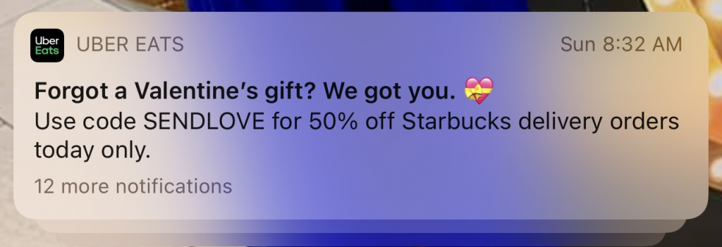 Valentines Day Push Notification