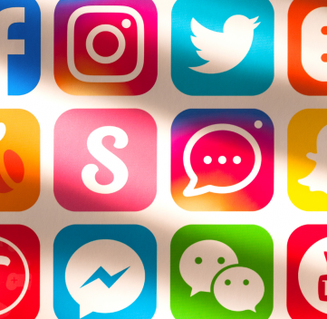 Major Social Media Logos side by side
