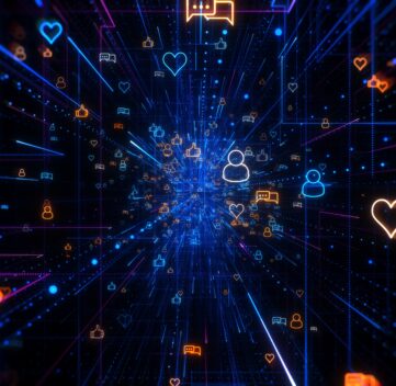 social media algorithm with interactions and engagement from users