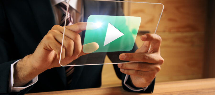 man reviewing a youtube ad